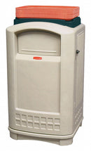 Rubbermaid 50 gal Rectangular Trash Can, Plastic, Beige - FG396300BEIG