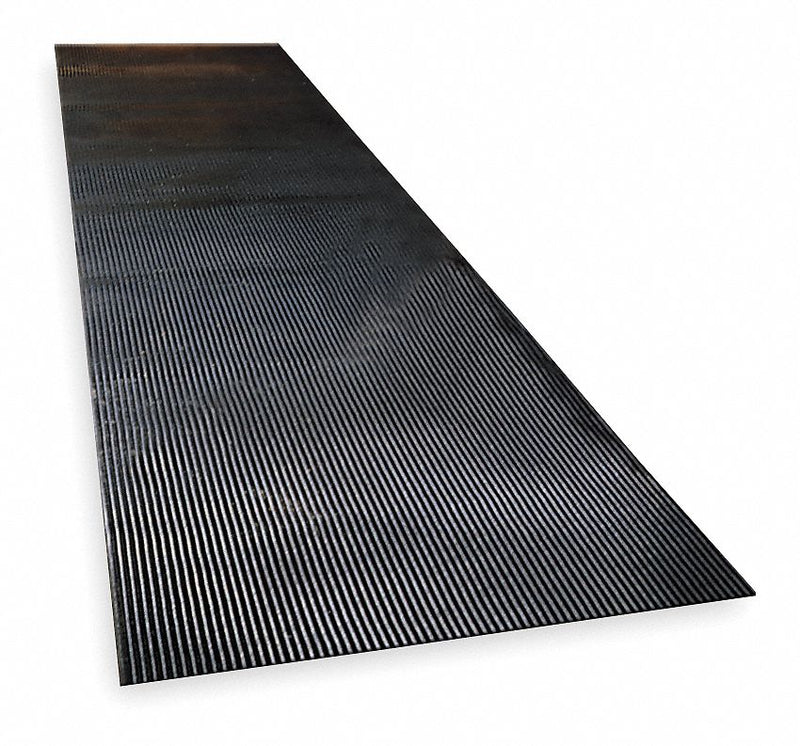 Notrax Switchboard Runner, Corrugated Surface Pattern, 12 ft L, 3 ft W, 1/4 in Thick - 830C0036-12