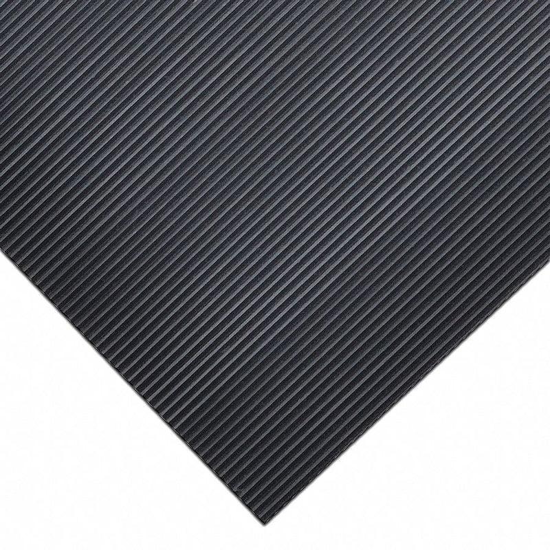 Notrax Switchboard Mat, Corrugated Surface Pattern, 5 ft L, 3 ft W, 1/4 in Thick - 830S0035BL