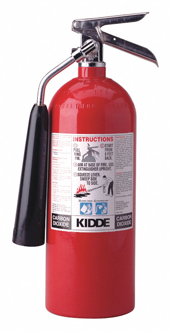 Kidde Fire Extinguisher, Carbon Dioxide, Carbon Dioxide, 5 lb, 5B:C UL Rating - PRO5CDM