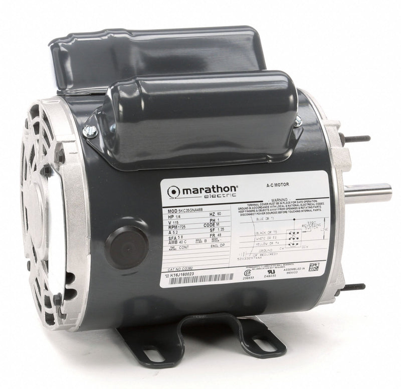 Marathon Motors 1/4 HP Instant Reverse Motor,Capacitor-Start,1725 Nameplate RPM,115 Voltage,Frame 48 - 5KC35GNA488