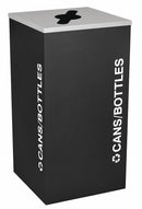 Tough Guy 24 gal Square Recycling Can, Metal, Black - 5UJC3
