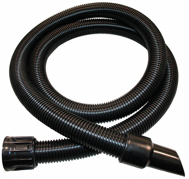 Dayton Vacuum Hose, 1 1/2 in Hose Dia., 9 ft Hose Length, Plastic, Black - 5UMR9