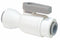Parker Ball Valve, Polypropylene, Inline, 2-Piece, Pipe Size 1/4 in x 3/8 in - PP4VUC6-MG