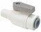 Parker Ball Valve, Polypropylene, Inline, 2-Piece, Pipe Size 1/4 in, Tube Size 1/4 in - LFPP4VMC4