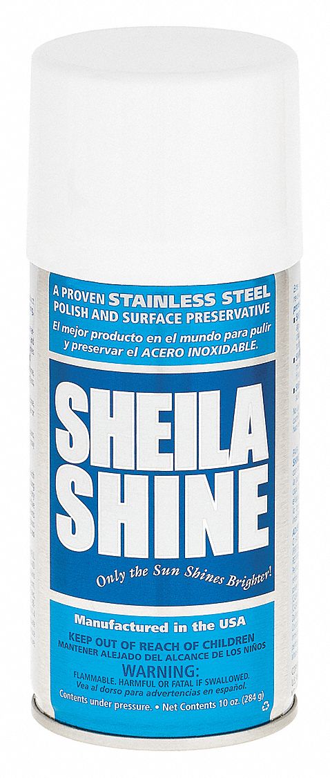 Sheila Shine Metal Polish, 10 oz. Cleaner Container Size, Aerosol Can Cleaner Container Type - SH-AERO
