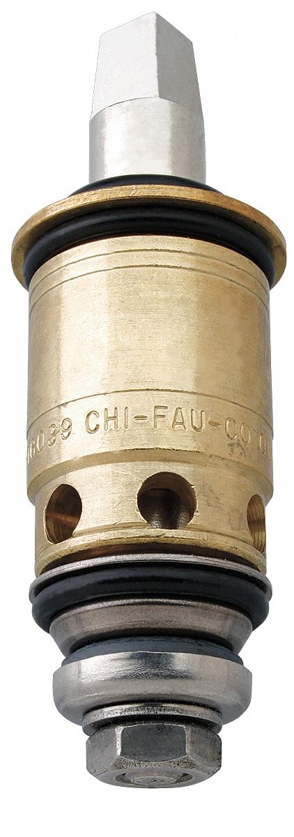 Chicago Faucets LH Quaturn Cartridge, Fits Brand Chicago Faucets, Brass, Brass Finish - 1-100XTJKABNF