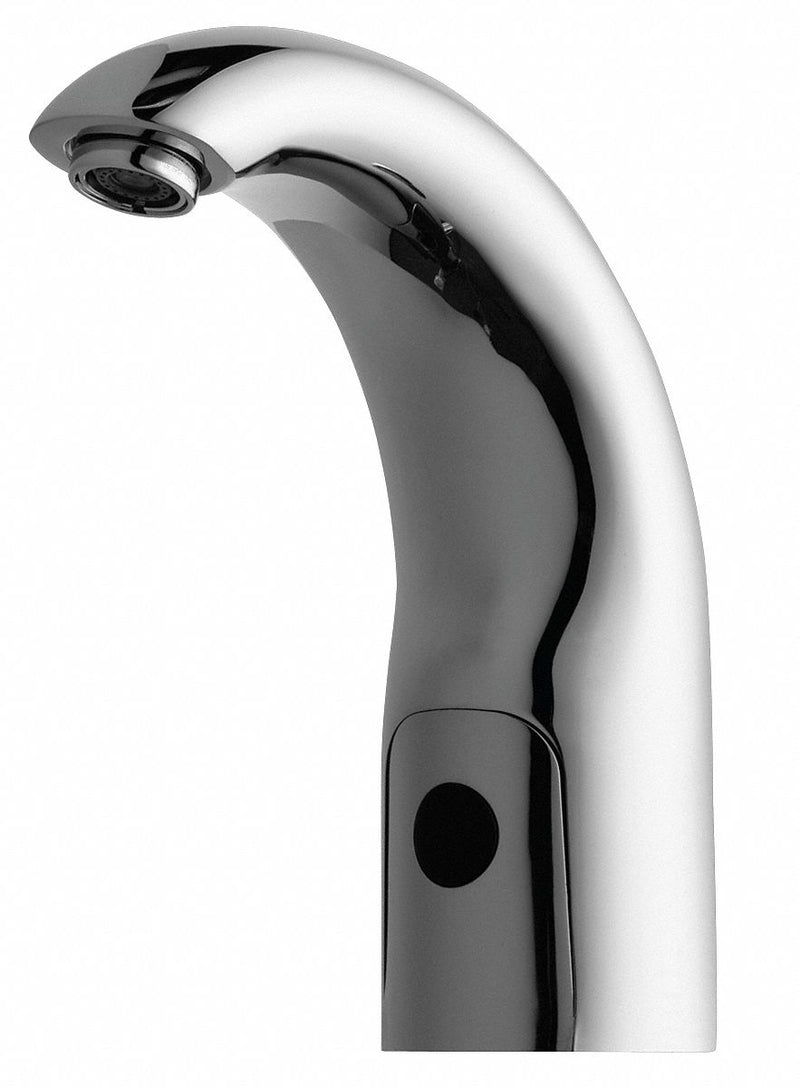 Chicago Faucets Chrome, Mid Arc, Bathroom Sink Faucet, Motion Sensor Faucet Activation, 0.5 gpm - 116.212.AB.1