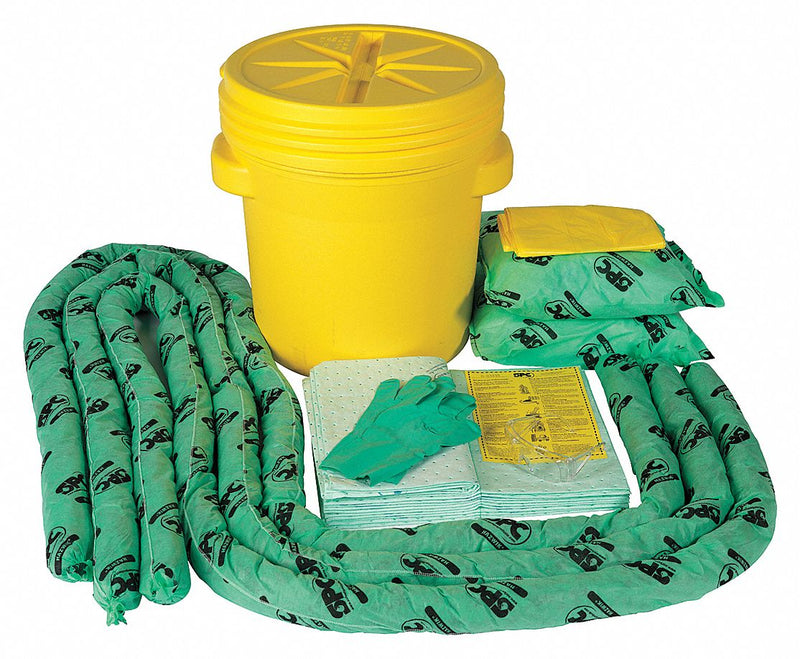 Brady Spill Kit/Station, Drum, Chemical, Hazmat, 16 gal - SKH-20