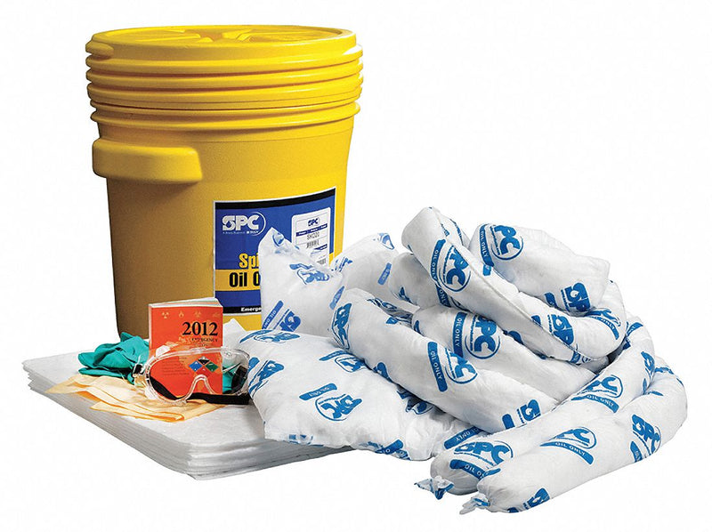 Brady Spill Kit/Station, Drum, Oil-Based Liquids, 16 gal - SKO-20