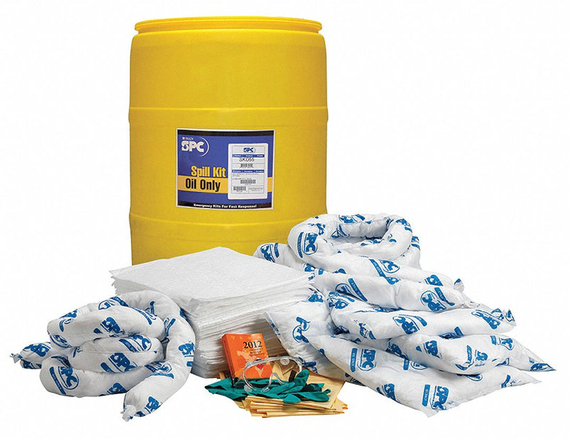 Brady Spill Kit/Station, Drum, Oil-Based Liquids, 40 gal - SKO-55