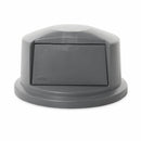 Rubbermaid BRUTE Series, Trash Can Top, Round, Dome with Push Door, 32 gal, Gray - FG263788GRAY