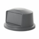 Rubbermaid BRUTE Series, Trash Can Top, Round, Dome with Push Door, 32 gal, Gray - FG263788GRAY