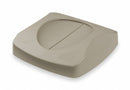 Rubbermaid Untouchable Series, Trash Can Top, Square, Drop, 23 gal, Beige - FG268988BEIG