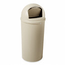 Rubbermaid 15 gal Round Trash Can, Plastic, Beige - FG816088BEIG