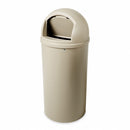 Rubbermaid 25 gal Round Trash Can, Plastic, Beige - FG817088BEIG