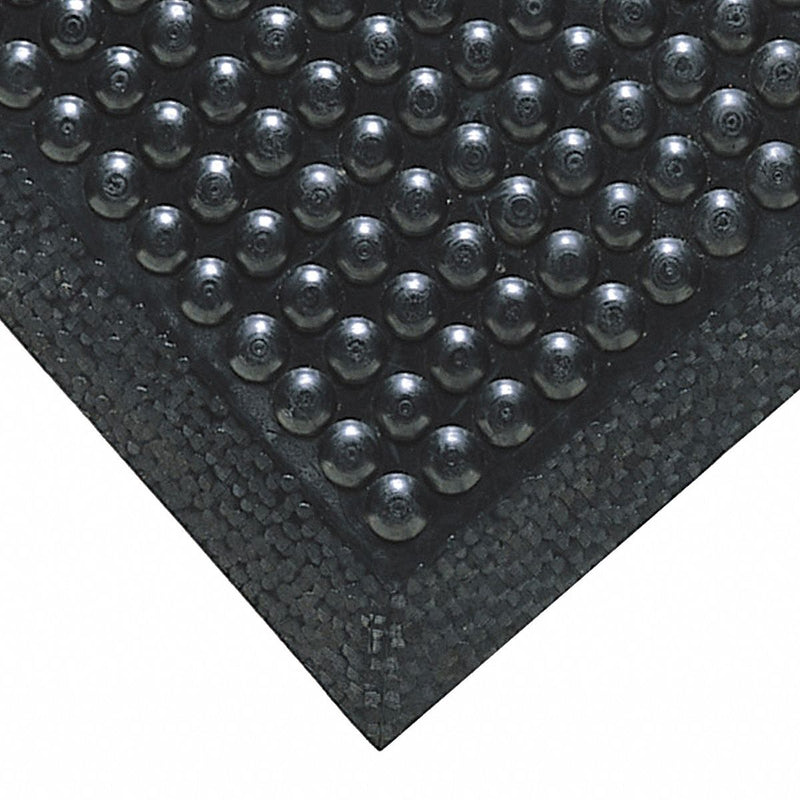 Notrax Antifatigue Mat, Rubber, 3 ft x 2 ft, 1 EA - 447S2436BL