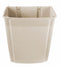 Rubbermaid 15 gal Rectangular Fire-Resistant Trash Can, Plastic, Beige - FG782200BEIG