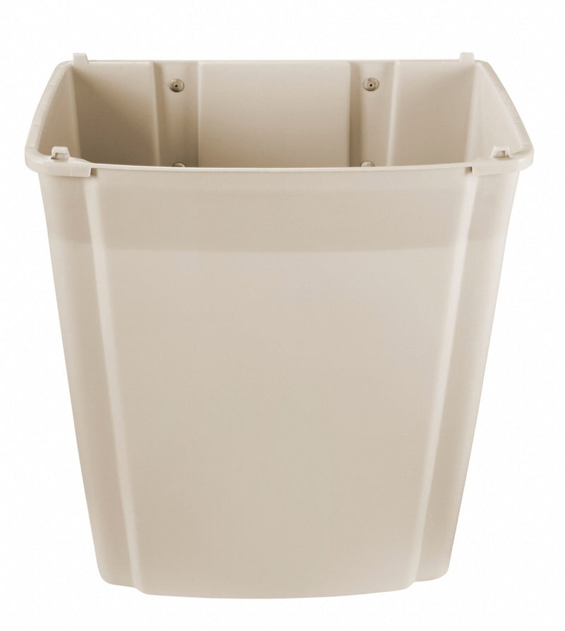 Rubbermaid 15 gal Rectangular Fire-Resistant Trash Can, Plastic, Beige - FG782200BEIG
