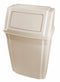Rubbermaid 15 gal Rectangular Fire-Resistant Trash Can, Plastic, Beige - FG782200BEIG