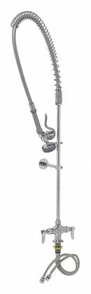 T&S Brass Chrome, Gooseneck, Pre-Rinse Faucet, Manual Faucet Activation, 1.42 gpm - B-0113-B