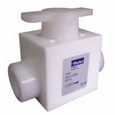 Parker Ball Valve, PTFE, Inline, 1-Piece, Pipe Size 1/2 in, Connection Type FNPT x FNPT - MV-6-1818-0