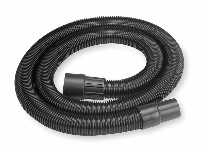 Dayton Crush-Resistant Vacuum Hose, 1 1/2 in Hose Dia., 7 ft Hose Length, Plastic, Black - 5X882