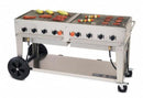 Crown Verity 129000 BtuH Stainless Steel Gas Grill with Two 20 lb. Tanks - MCB-60