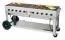 Crown Verity 159000 BtuH Stainless Steel Gas Grill with Two 20 lb. Tanks - MCB-72