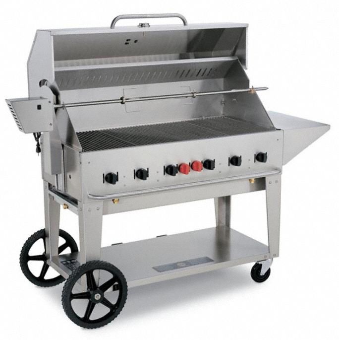 Crown Verity 99000 BtuH Stainless Steel Gas Grill with Two 20 lb. Tanks - MCB-48
