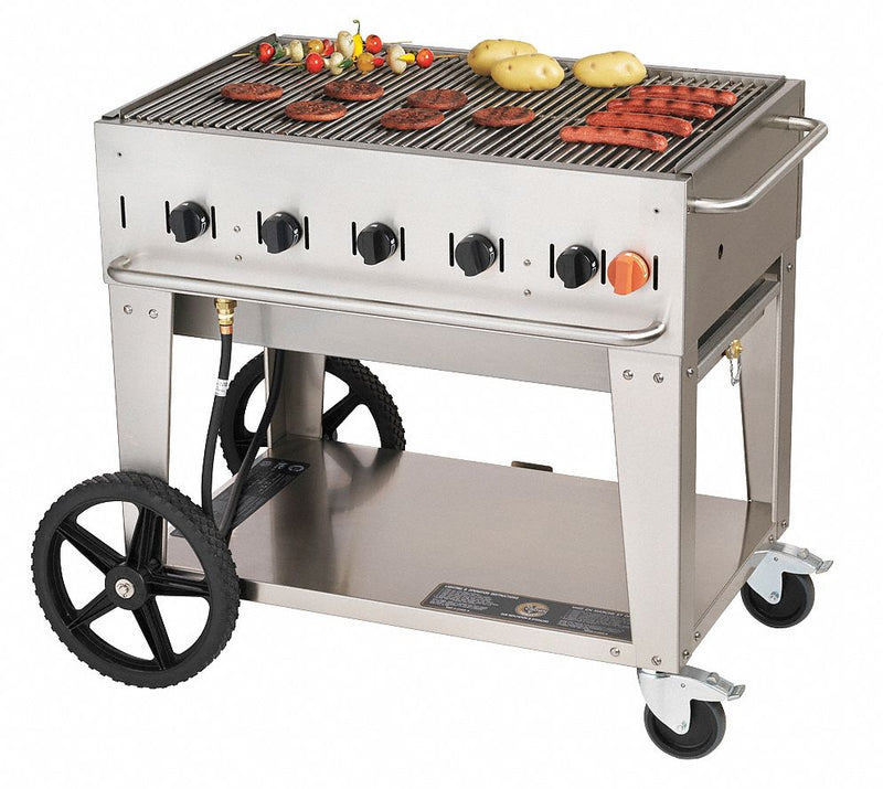Crown Verity 79500 BtuH Stainless Steel Gas Grill with One 20 lb. Tank - MCB-36
