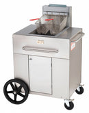 Crown Verity 38" x 30 1/2" x 48 3/4" 40-lbs. Stainless Steel Portable Fryer - PF-1