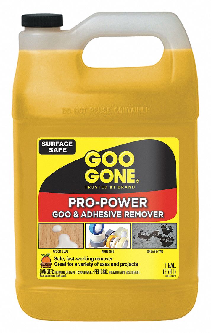 Goo Gone Citrus Adhesive Remover, 1 gal., Jug, Ready to Use, Hard Nonporous Surfaces - 2085