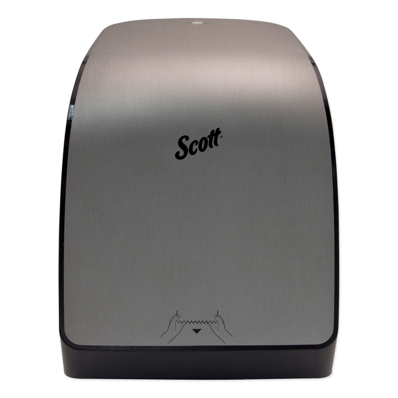 Scott Pro Mod Manual Hard Roll Towel Dispenser, 12.66 X 9.18 X 16.44, Brushed Metallic - KCC35612