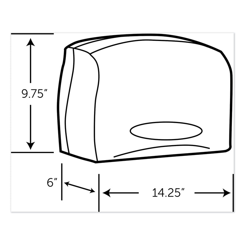 Scott Essential Coreless Jumbo Roll Tissue Dispenser,14 3/10 X 5 9/10 X 9 4/5,White - KCC09603