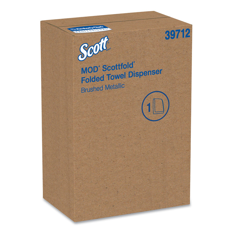 Scott Mod* Scottfold* Towel Dispenser, Plastic, Brushed Metallic,10 3/5 X 5.48 X 18.79 - KCC39712