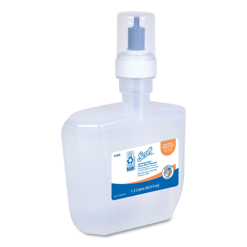 Scott Control Antimicrobial Foam Skin Cleanser, Fresh Scent, 1200 Ml, 2/Carton - KCC91594