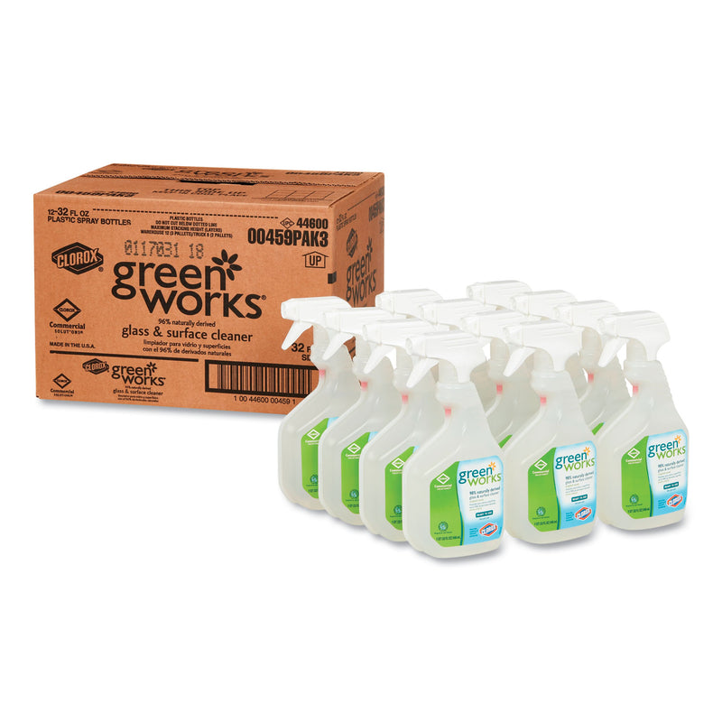 Green Works Glass & Surface Cleaner, Original, 32Oz Smart Tube Spray Bottle, 12/Carton - CLO00459CT