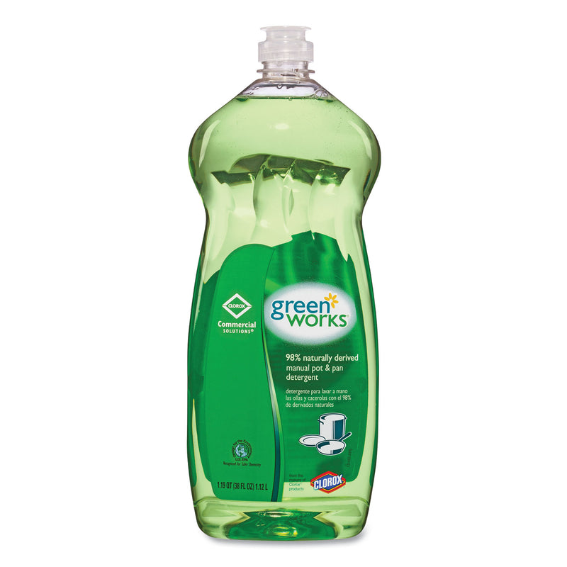 Green Works Manual Pot And Pan Dishwashing Liquid, 38 Oz Bottle, 8/Carton - CLO30381CT