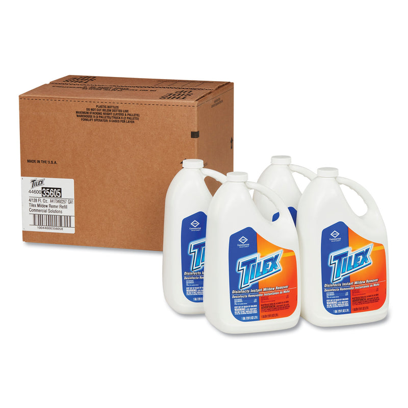 Tilex Disinfects Instant Mildew Remover, 128 Oz Refill Bottle, 4/Carton - CLO35605