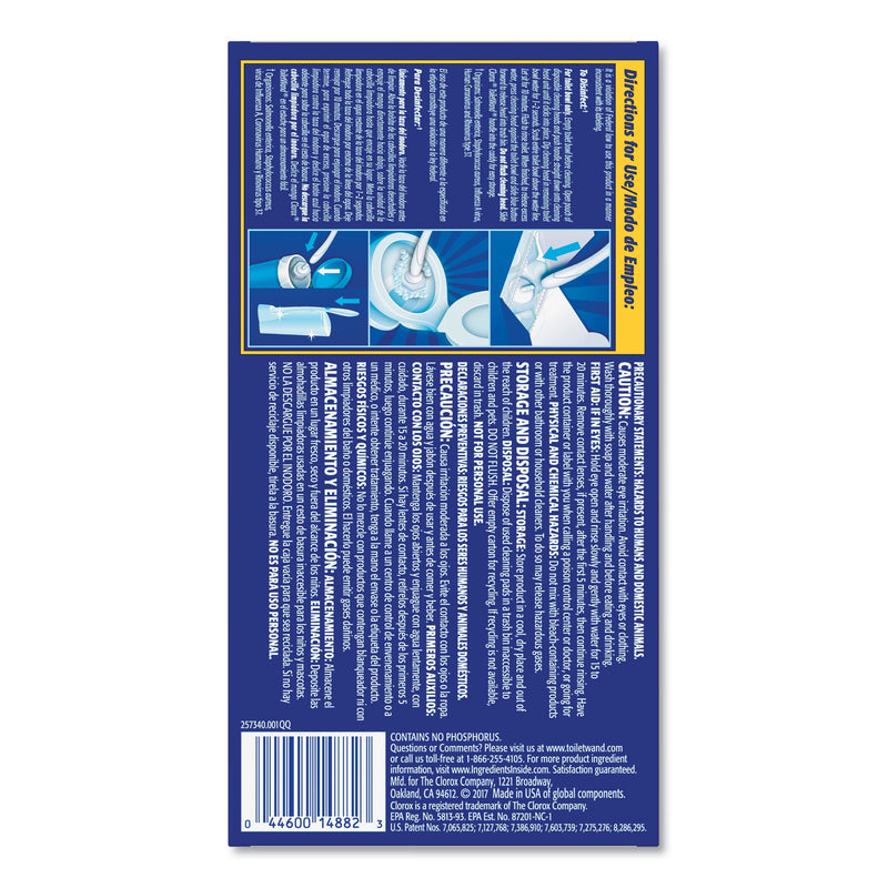 Clorox Disinfecting Toiletwand Refill Heads, 6/Pack, 8/Carton - CLO14882CT
