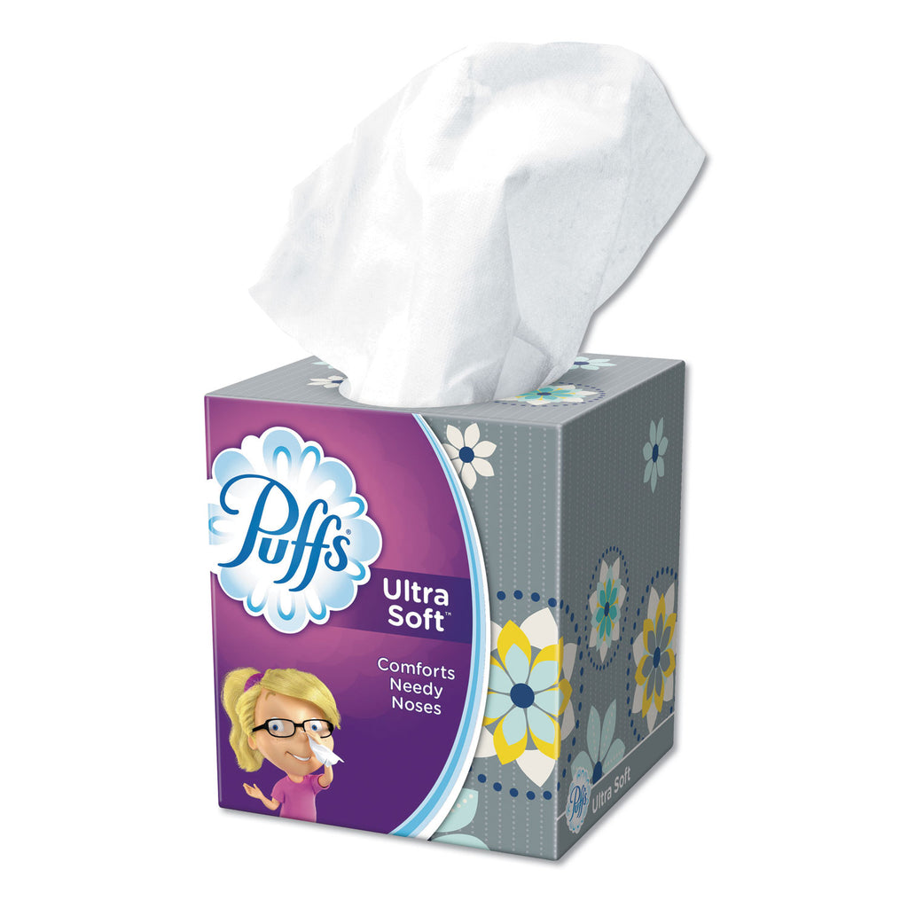 Puffs Ultra Soft Facial Tissue, 2-Ply, White, 56 Sheets/Box, 24 Boxes ...