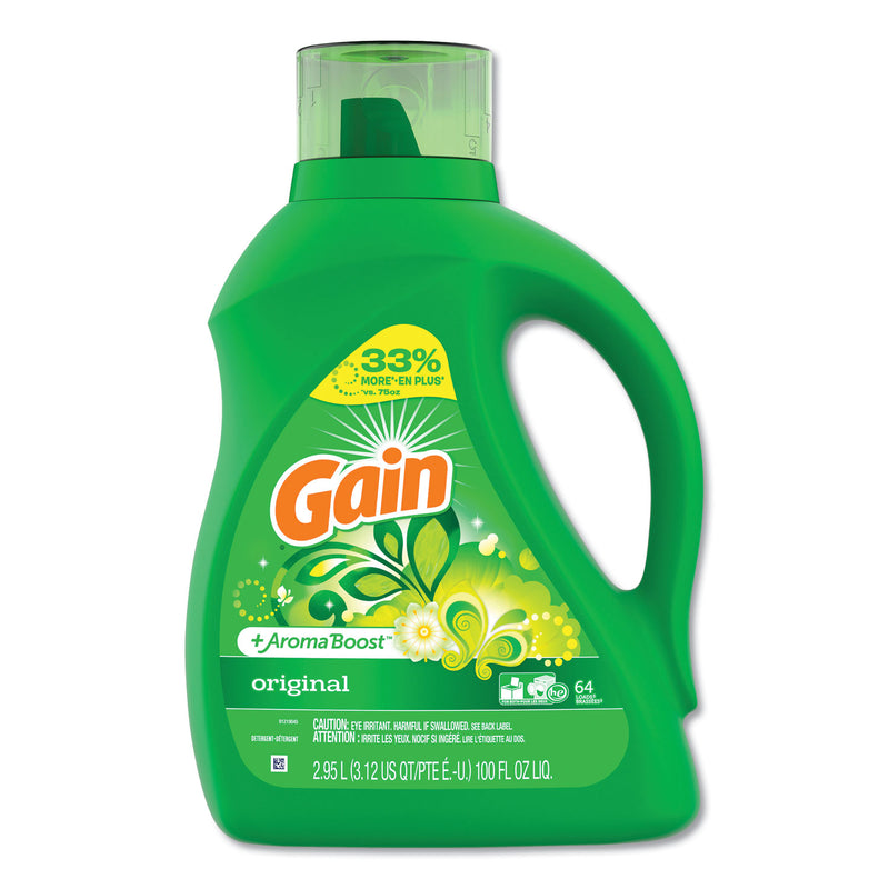 Gain Liquid Laundry Detergent, Original Scent, 100Oz, 4/Ct - PGC12786