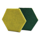 Scotch-Brite Dual Purpose Scour Pad, 5" X 5", Green/Yellow, 15/Carton - MMM96HEX