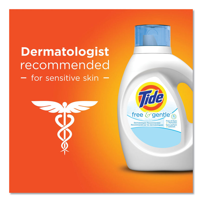 Tide Free And Gentle Laundry Detergent, 32 Loads, 46 Oz Bottle, 6/Carton - PGC41823