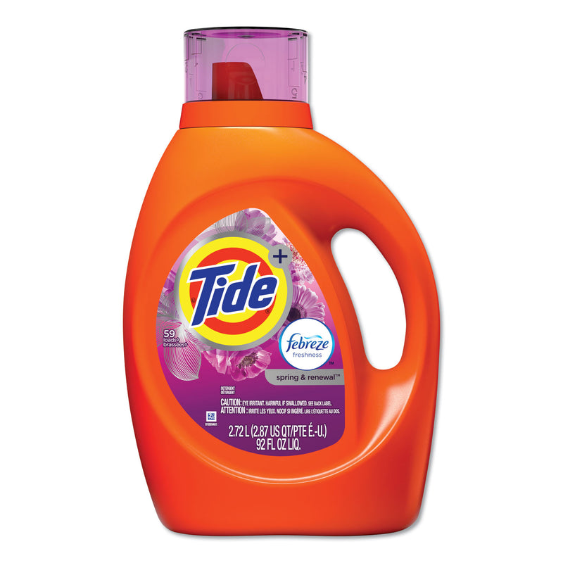 Tide Plus Febreze Liquid Laundry Detergent, Spring & Renewal, 92Oz Bottle - PGC87566EA