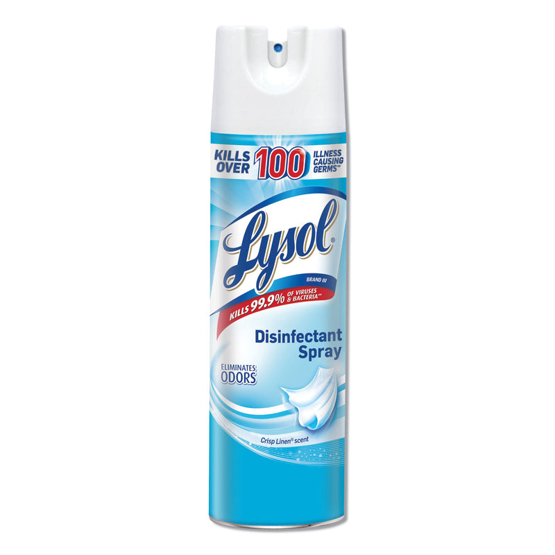Lysol Disinfectant Spray, Crisp Linen, 19 Oz Aerosol, 12/Carton - RAC79329CT