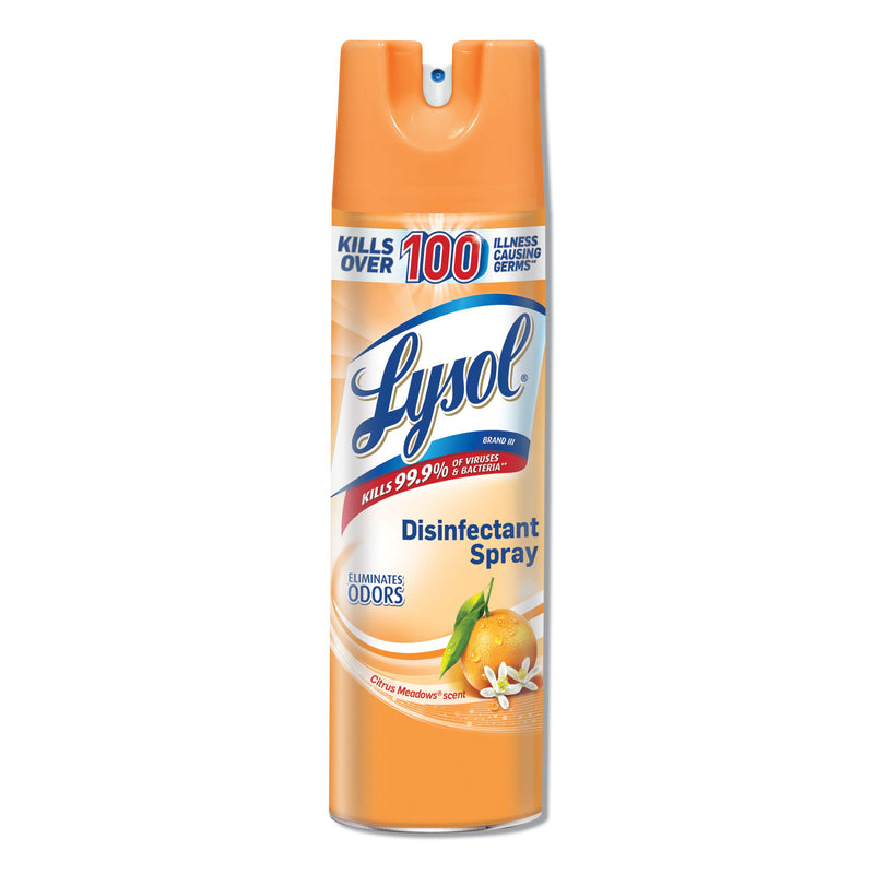 Lysol Disinfectant Spray, Citrus Meadows, 19 Oz Aerosol, 12/Carton - RAC81546CT