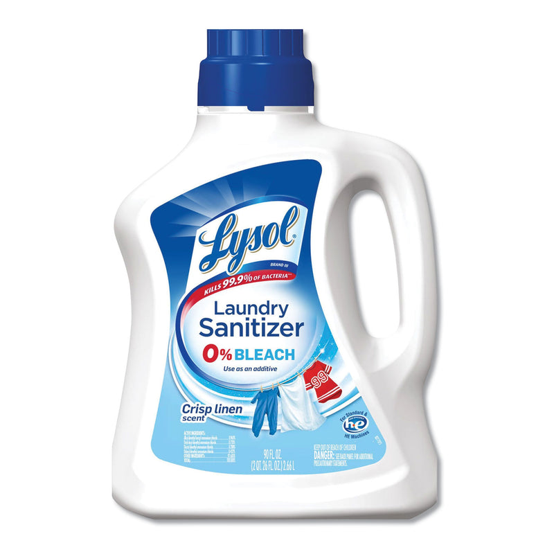 Lysol Laundry Sanitizer, Liquid, Crisp Linen, 90 Oz, 4/Carton - RAC95872