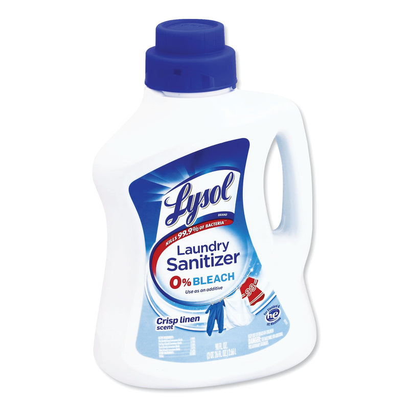 Lysol Laundry Sanitizer, Liquid, Crisp Linen, 90 Oz, 4/Carton - RAC95872